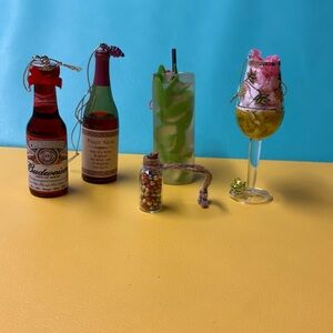 Budweiser Miniature Set with Red and Green Accents